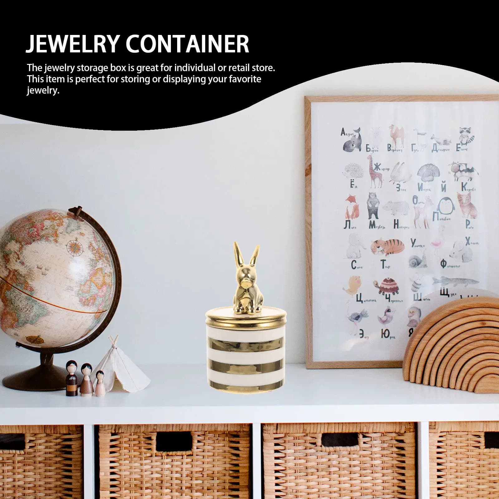 Portagioie in Ceramica a Forma di Animale con Coperchio Rimovibile per Orecchini, Anelli, Collane - Contenitore Decorativo per la Casa, Regalo, Porta Charm e Collane
