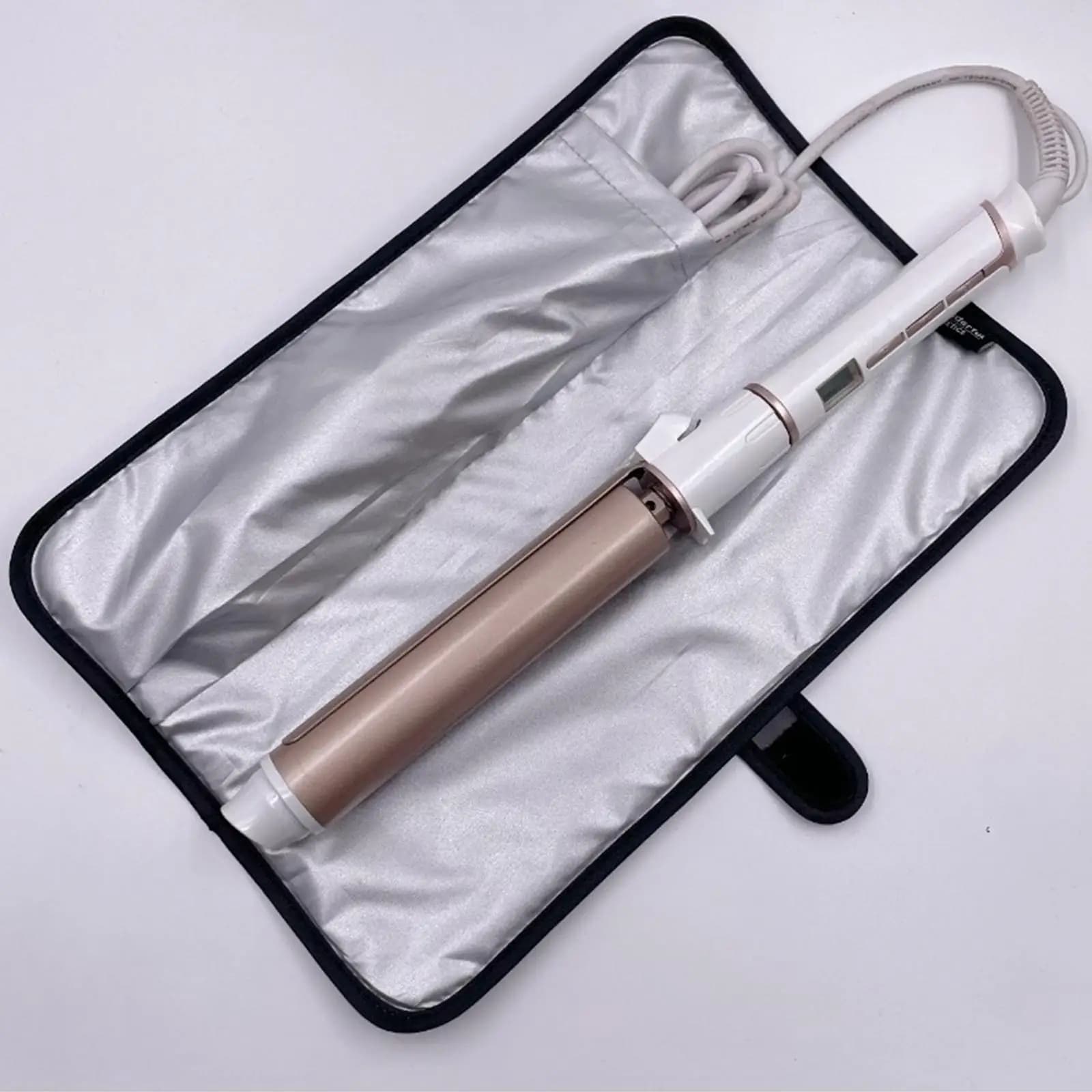 Travel bag for hair tools Curtain for iron curlers Travel bag for hair plate for scissors