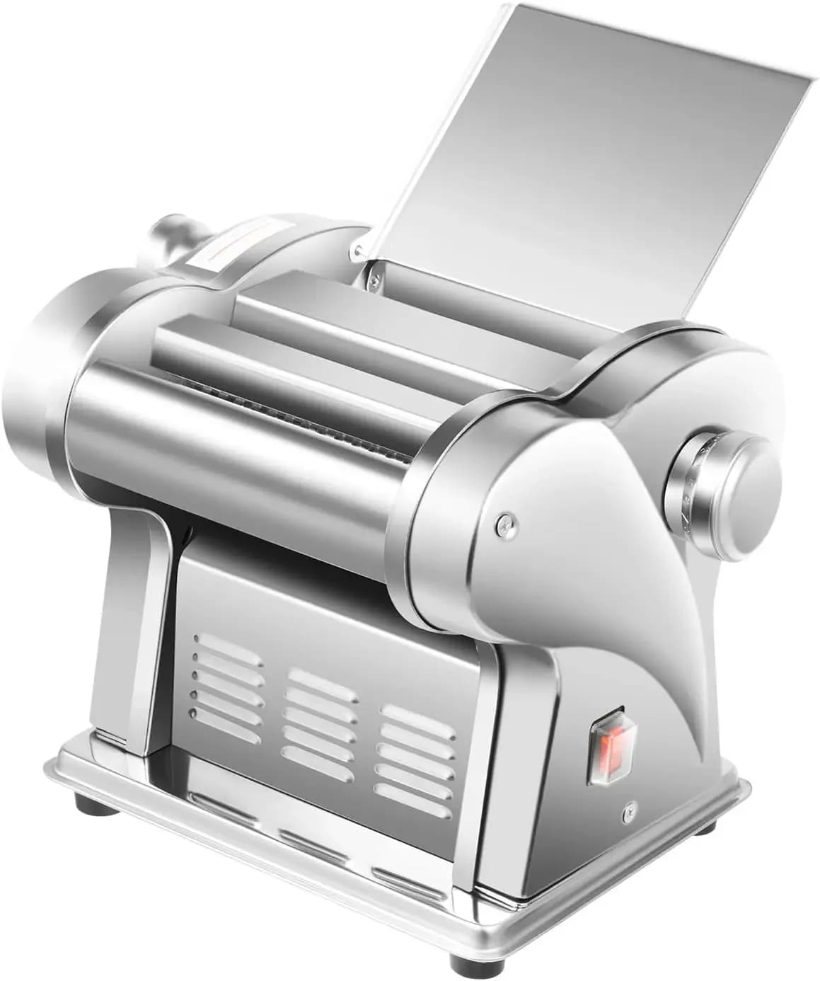 Macchina Elettrica per Fare la Pasta, 135W, con Rullo per Impasto e Spessore Regolabile da 0,5-3,5mm e Larghezza Noodle 2&4mm