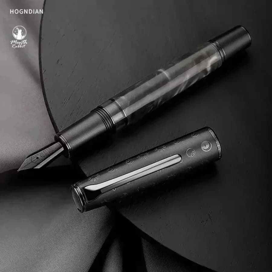 For Hongdian N7 Fountain Pen Piston Acrylic Resin Long Knife Nib Calligraphy Exquisite Student Business Office Gift Retro Pen