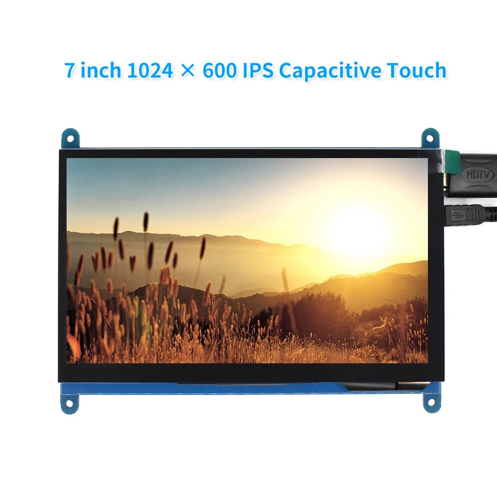 7 inches 1024*600 IPS capacitive Touch Panel TFT LCD screen module for Raspberry Pi 3 B +/4b