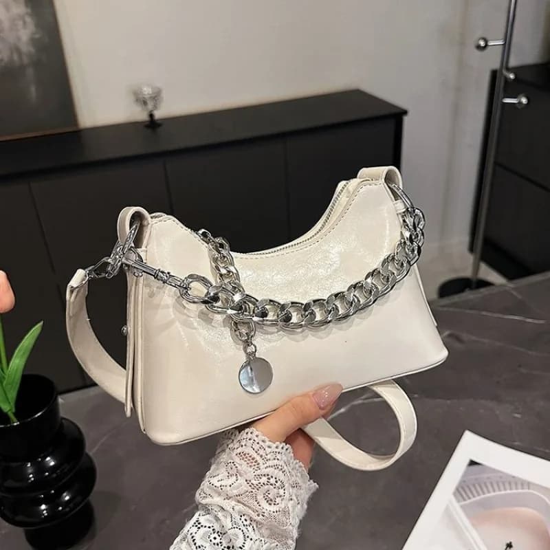 Borsa Fasciatoio in Pelle di Lusso, Borsa a Spalla da Donna Elegante Classica Designer Parigi, Borsa a Mano Casual Semplice di Alta Gamma per Pendolari
