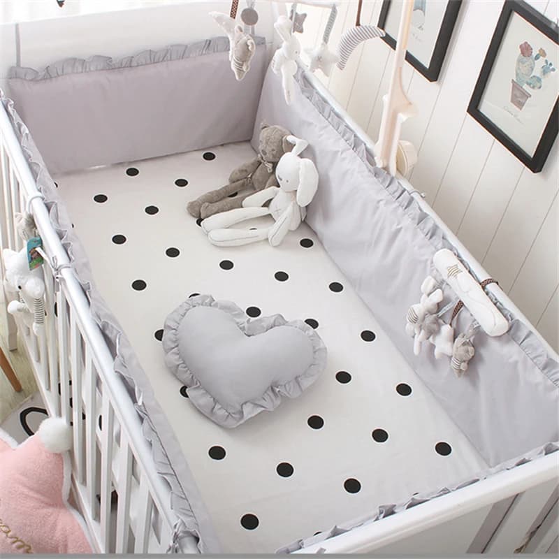 5 Pz/set Bambino Addensare Anti-collisione Proteggere Letto Surround Paraurti Lenzuolo Neonato Kit Biancheria Da Letto Culla di Cotone Letto Surround