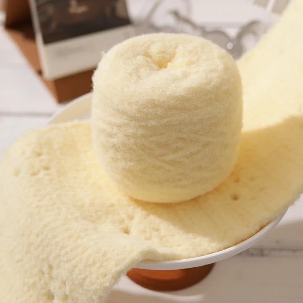 100g Nuovo Filato Soffice in Mohair Tinta Unita, Caldo Filato per Sciarpe Lavorate a Maglia, Morbido Filato di Cotone di Spessore Medio per Donna