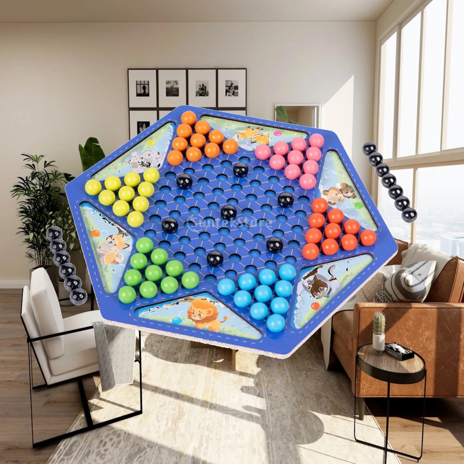 Chinese Checkers Strategy Game Chess Game Educational Fun for Parties Classic for Family Beginner Holiday Gifts