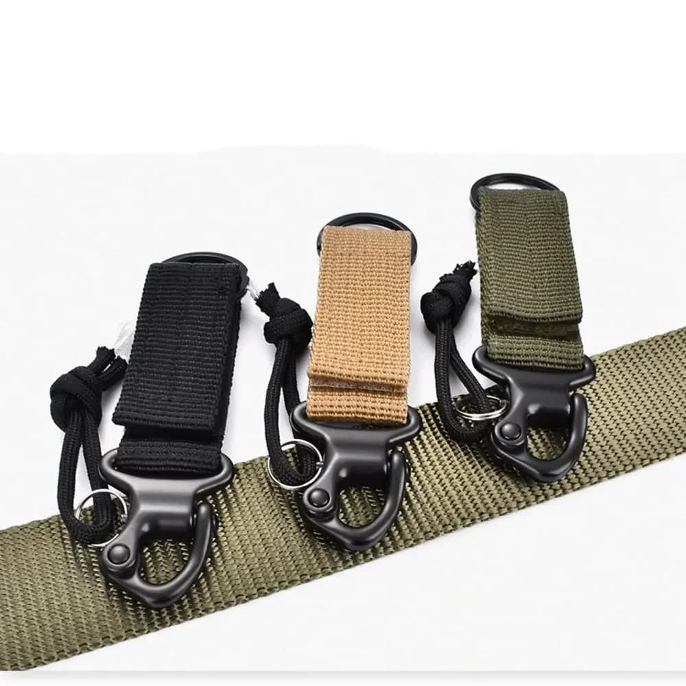 Clip da cintura per esterni accessori da campeggio Quickdraw moschettone cinghia per zaino gancio per bottiglia d'acqua ganci per supporto Molle