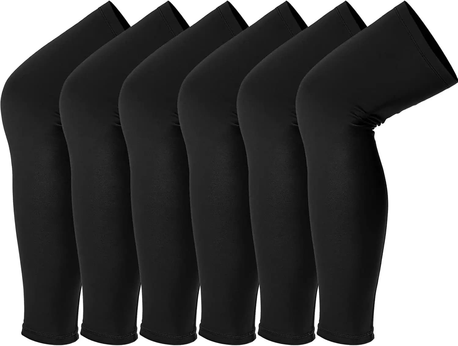 Manicotti a compressione per uomo e donna, per basket, calcio, corsa, supporto per ginocchio, protezione UV