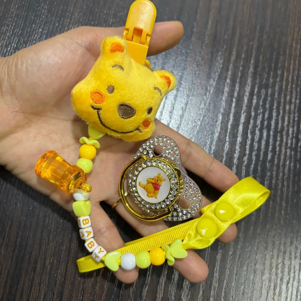 Ciuccio per neonati Kawaii, ciuccio per neonati senza Bisfenolo A, clip per ciuccio lenitivo per neonati, ciuccio a forma di cartone animato per neonati