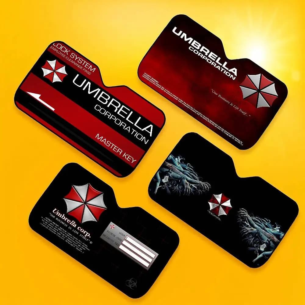 EVILS R-RESIDENT GAME Parasole Pieghevole per Parabrezza Auto 70x130cm Copertura per Finestrino Anteriore Riflettente di Calore