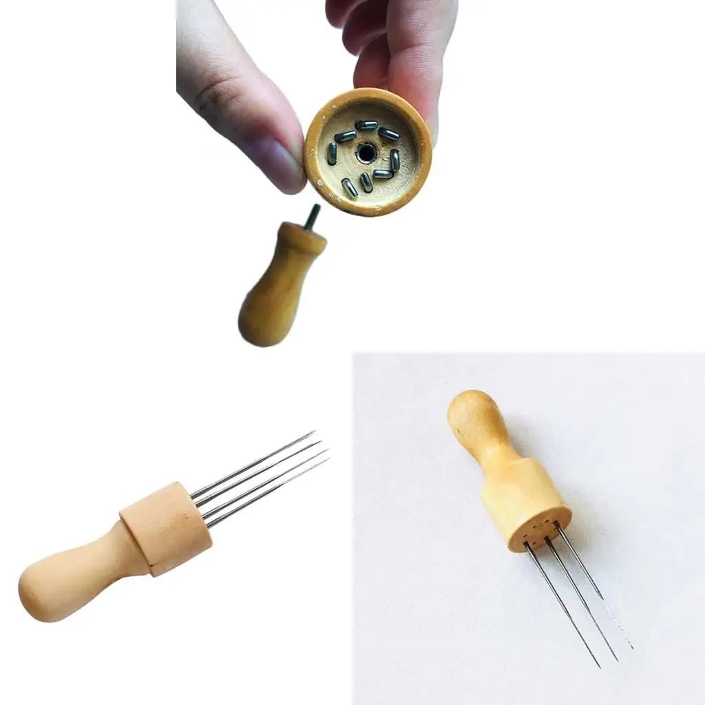 DIY Felting Needle with Eight Needles Tool Craft Wool Felt Handle