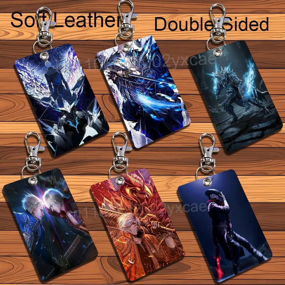 Dante game D-Devil May Cry Vergil Cartoon Singer Anime Card Keychain Fashion Pendant Bag ID Door Card Holder Bus Card Cute Adult