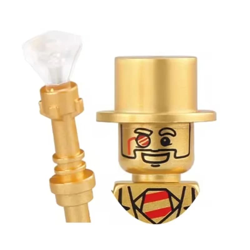 PG999 71001 Placcatura placcata in oro Cromo Mr. Mr Gold Building Blocks Action Figure Toys