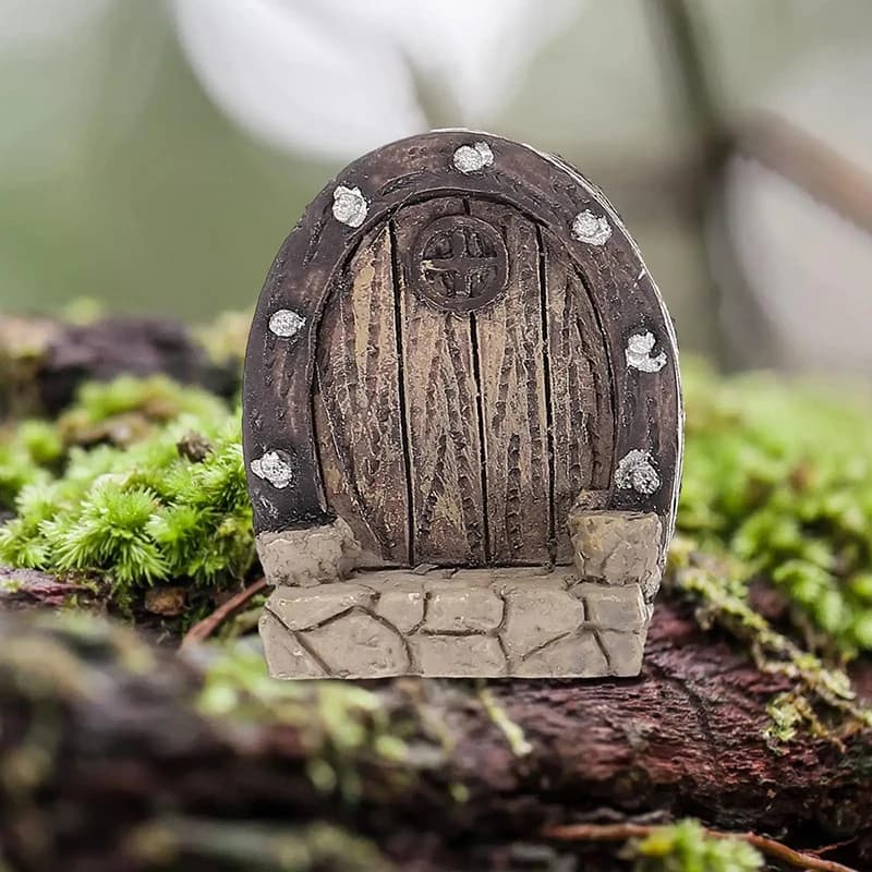 3 pieces small wooden door frame accessories crafts in rustic resin mini landscape naments decorations for house decorations for tree strain