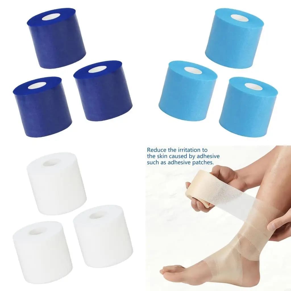 3 pezzi supporto elastico per caviglia avvolgere 6 x 20 metri benda elastica traspirante in spugna per palestra fitness corsa
