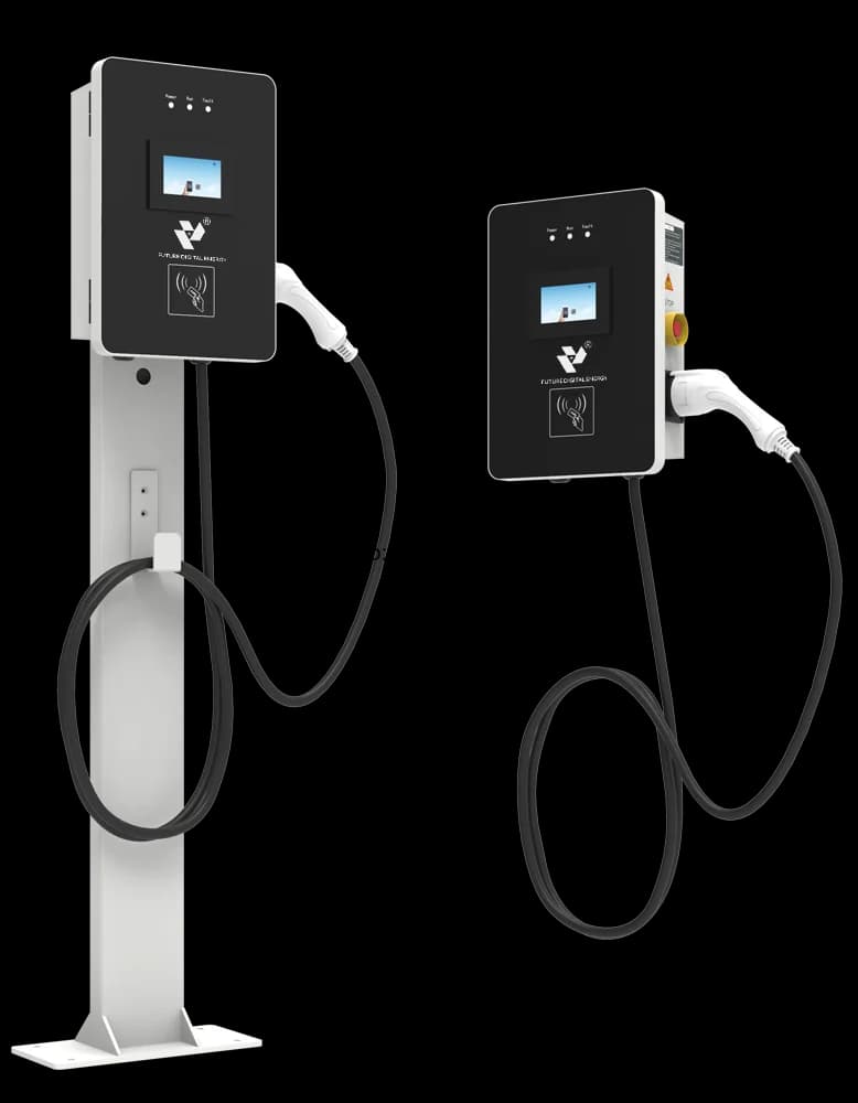 Caricatore per Auto Elettrica AC da 7KW 14KW, Montaggio a Parete/Colonna, Tipo 2 con Protezione da Dispersione, Wallbox