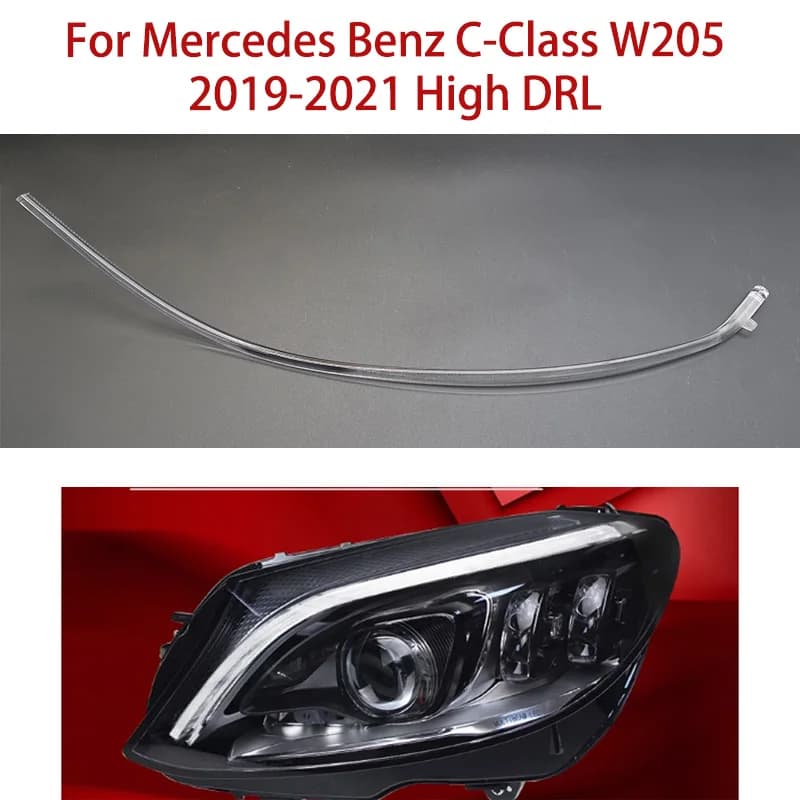 Per Mercedes Benz Classe C W205 LED 19-21 Luce di marcia diurna Faro per auto DRL Tubo guida luce Angel Eyes Strisce guida luminose