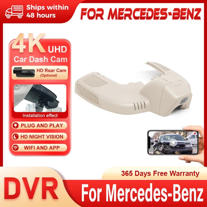 4K Plug and play WIfi Car DVR For Mercedes-Benz GLE (W167) GLE450 GLE350/GLS (X167) GLS4 Dual Lens With &APP Control 4K Dashcam