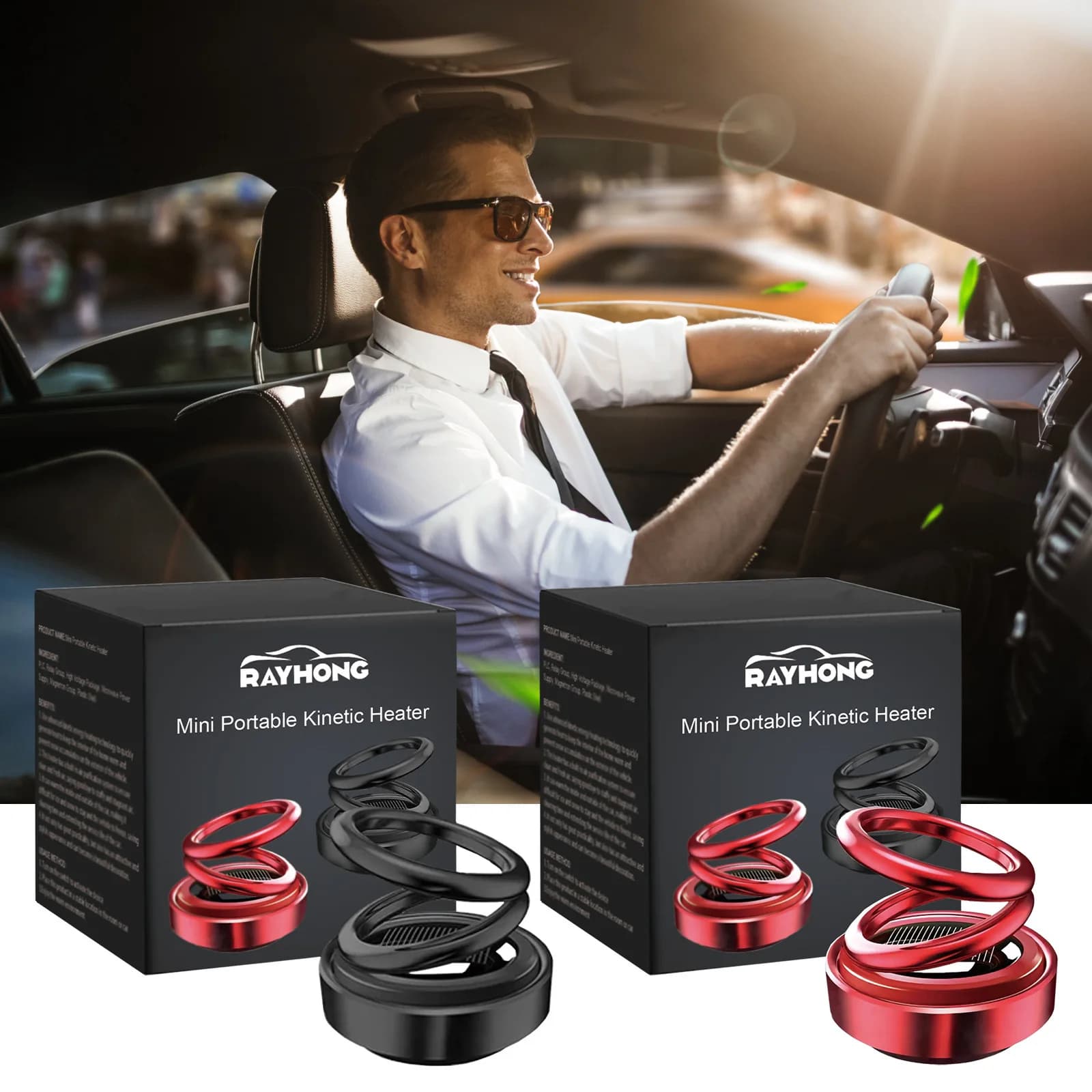 Solar Energy Car Perfume Diffuser 360° Rotation Aromatherapy Auto Deodorant Auto Scenter Accessories Interior Car