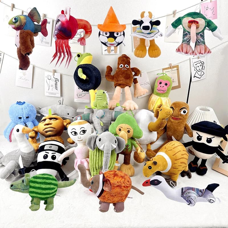 Tralalelo Tralala Peluche Tungtung Sahur Peluche Cervello Italiano Rot Animali SHARK Anime Peluche Peluche Bambole di pezza Regali giocattolo