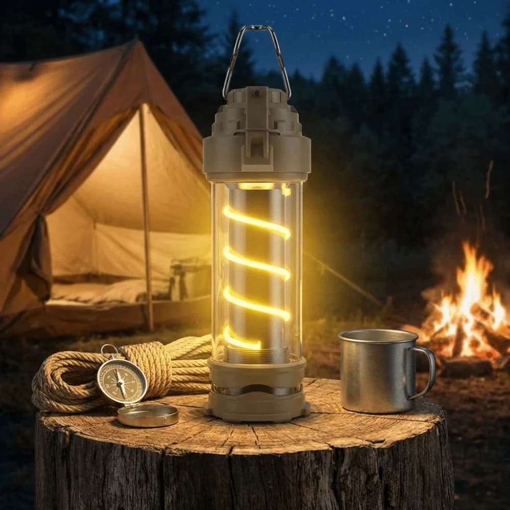 5 Lighting Modes Camp Tent Lantern White/ Warm Light Portable Design Portable Camping Lantern Magnetic attraction Rechargeable