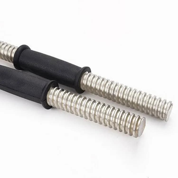 Barra per Manubri Filettata da 25mm con Clip di Bloccaggio - Impugnatura Standard per Sollevamento Pesi per Allenamento in Palestra Domestica