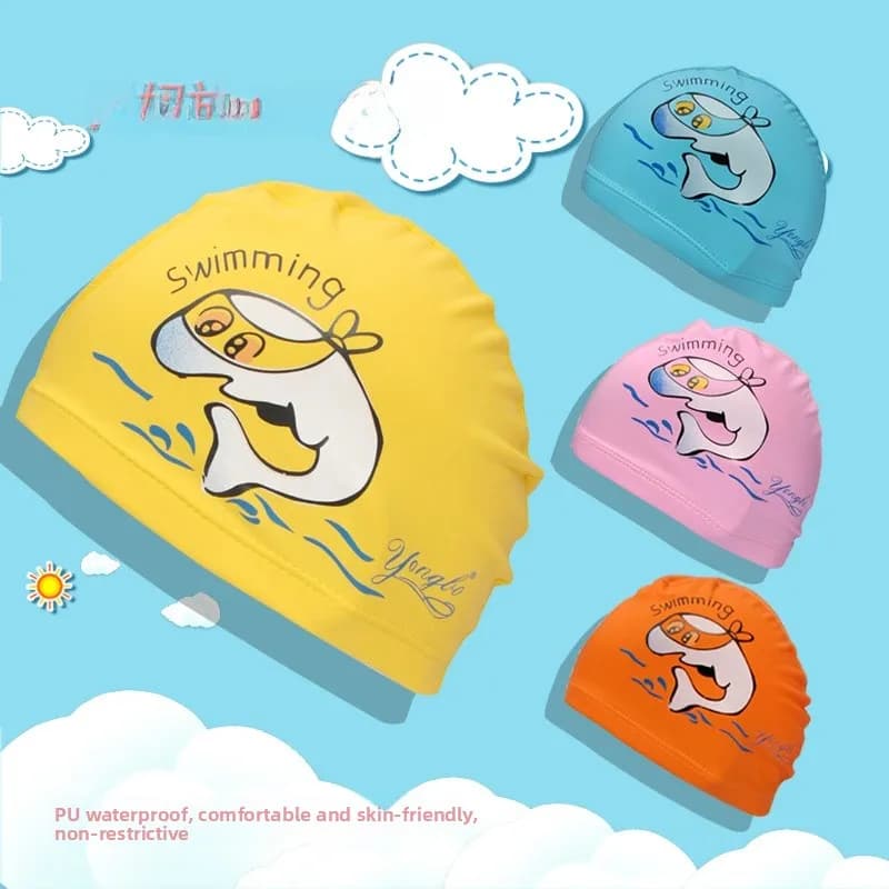 Waterproof Fabric Swimwear PU Coat for Children, Comfortable and Anti-Feature, Design Carton for Boys and Girls