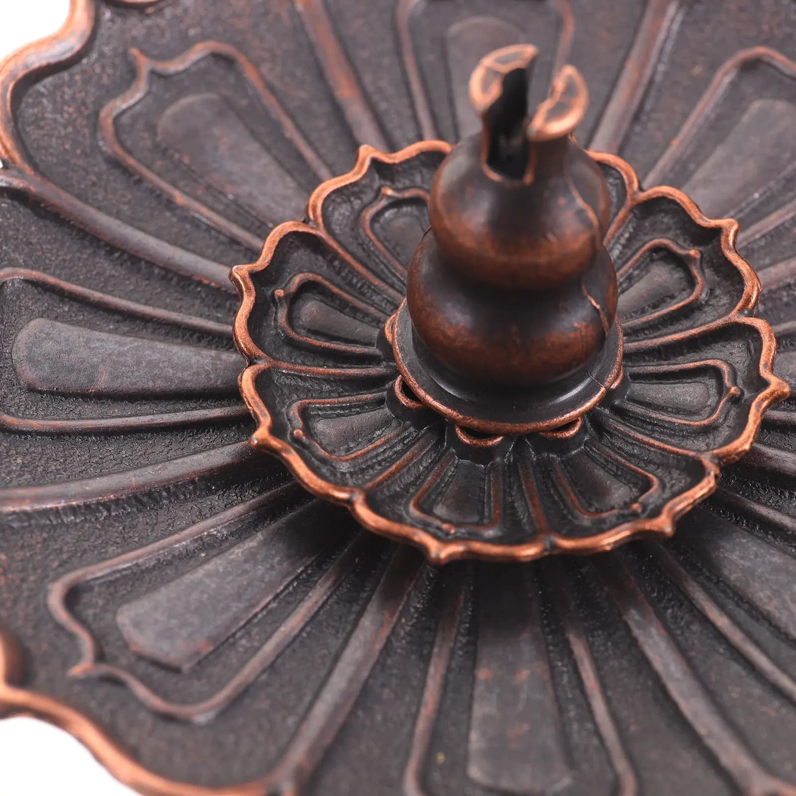 Porta Incenso in Lega a Forma di Loto, Vassoio Decorativo per Incenso, Bruciatore per Aromaterapia da Tavolo, Ornamento per la Casa