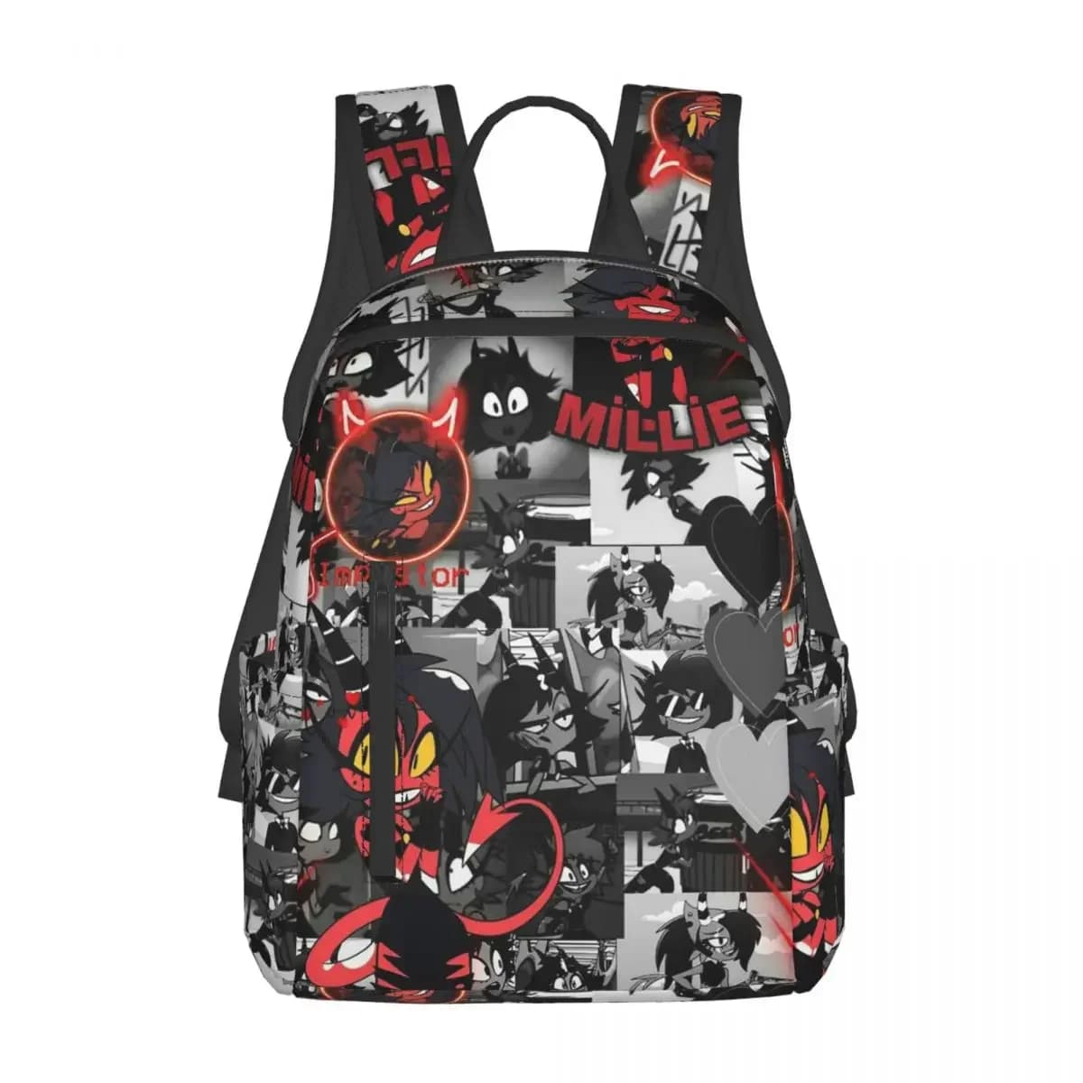 Anime Helluva Boss Millie Backpack Large Capacity Kids BookBag School Bag Shoulder Bags for Men Women