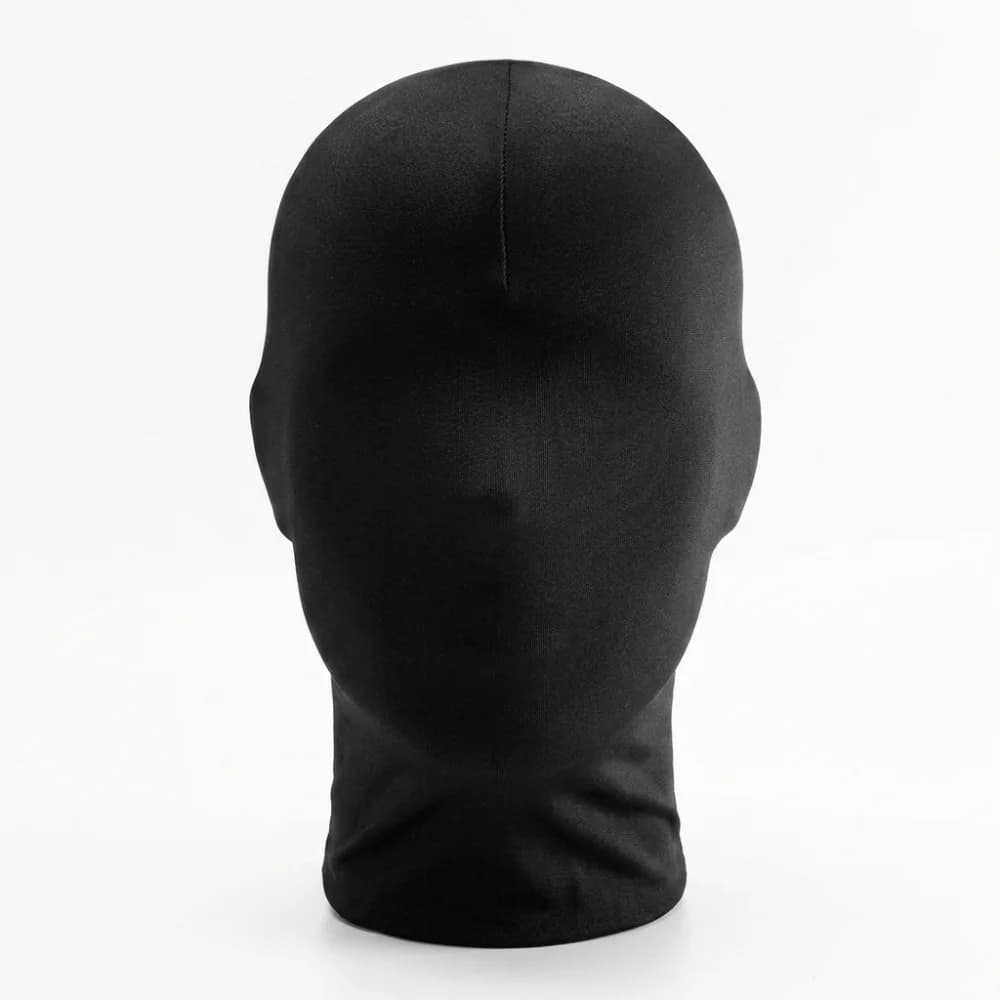 Black Spandex Full Face Mask No Hole Balaclava Cap For Men Women Cosplay Festival Costume Props Breathable Sun UV Protection