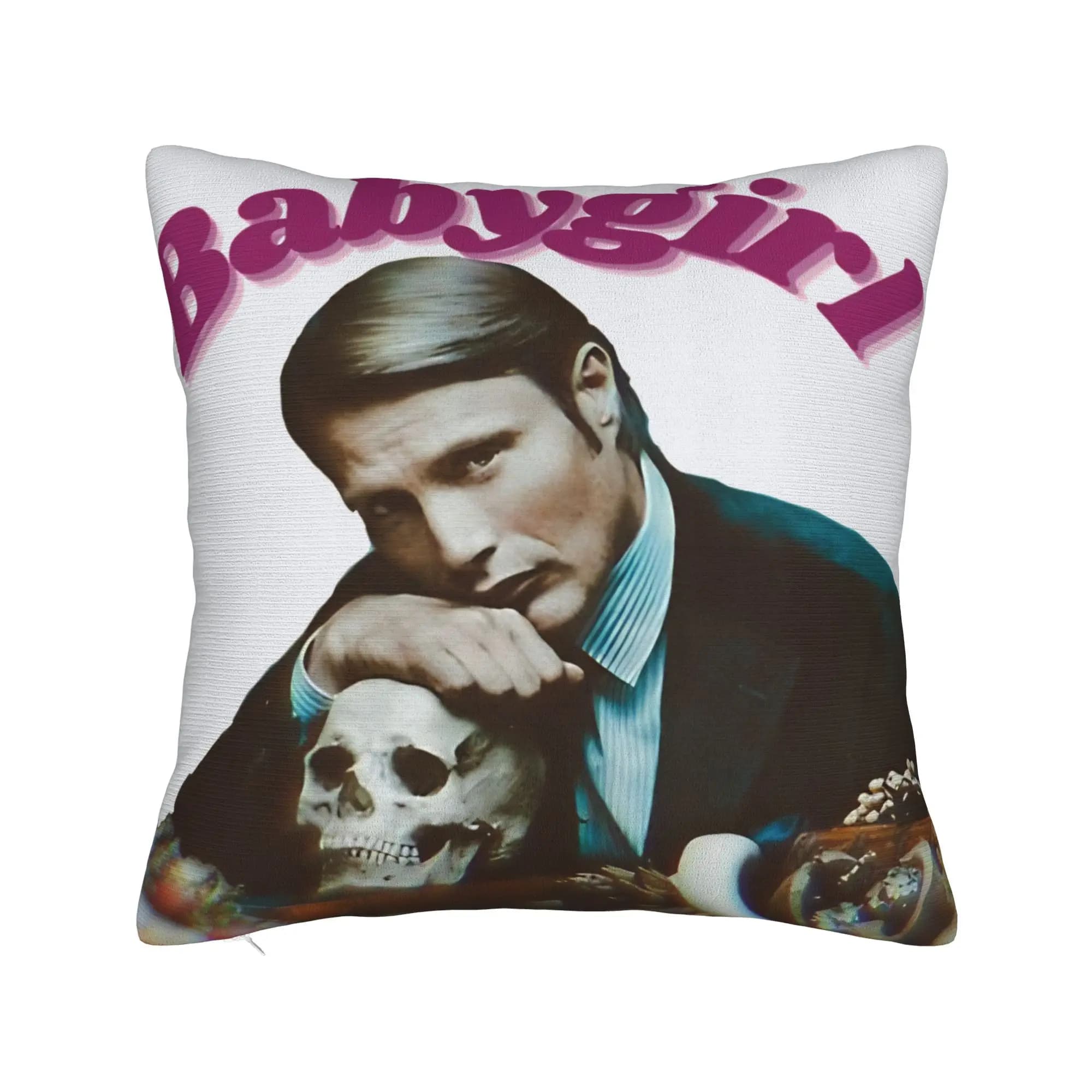 Fodera per cuscino Mads Mikkelsen Hannibal Babygirl Retro Trendy Federa per divano Divano Camera da letto Federe