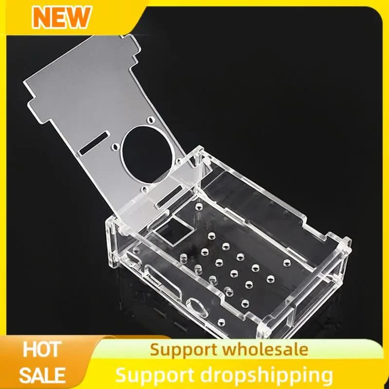 Per Raspberry Pi 4B Display LCD da 3,5 pollici 480X320 con custodia in acrilico compatibile con ventola di raffreddamento per Raspberry Pi 4B