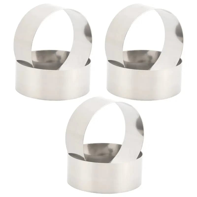 ABRE-6 Anelli per panini per hamburger, stampo per hamburger, stampi ad anello grandi da 4 pollici per cucinare, anelli da cucina per uova fritte, crumpets, pancake