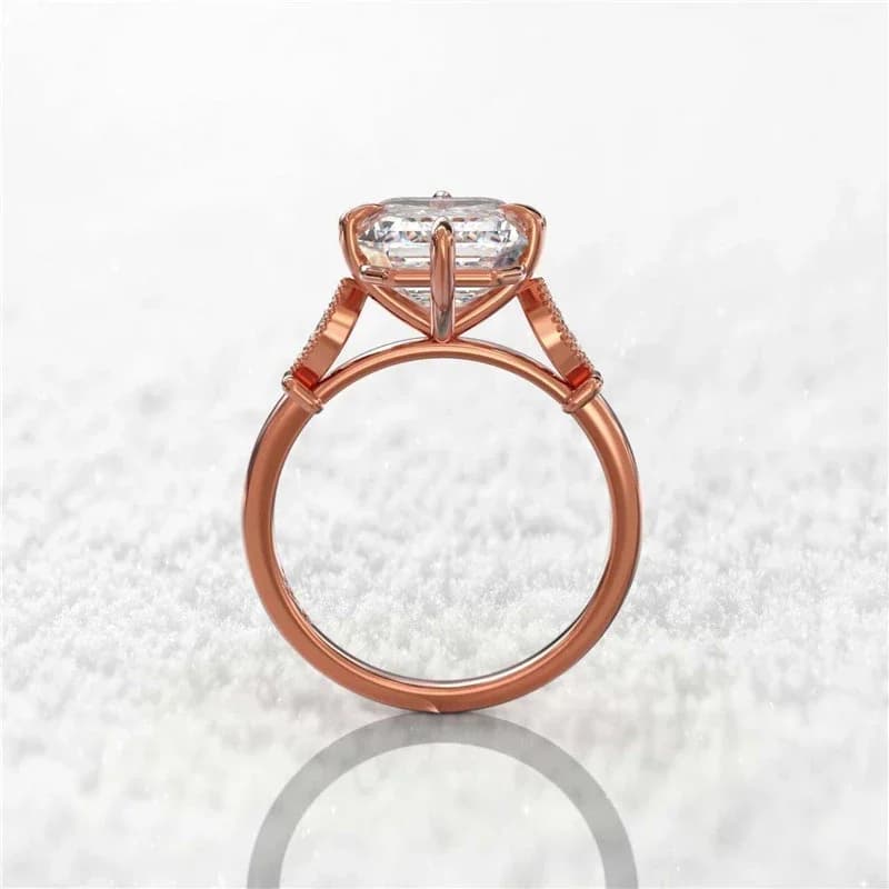 2026 Anello da donna con zirconi cubici in cristallo quadrato di lusso 2026 Anello di fidanzamento per matrimonio Accessori semplici ed eleganti Gioielli di moda da donna