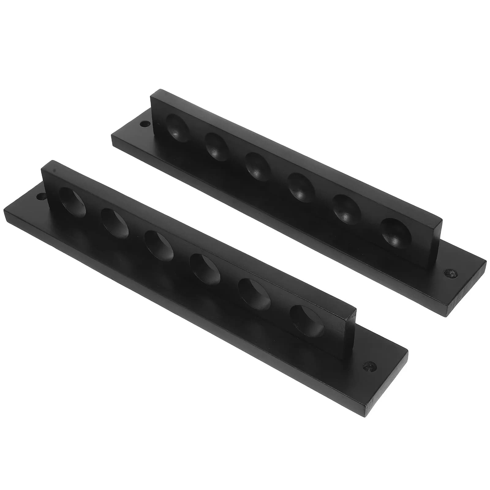 Supporto da Parete per Stecche da Biliardo in Legno Massello, Porta Stecche a Forma di T per 6 Stecche, Organizzatore Sospeso per Casa, Club e Sala Biliardo