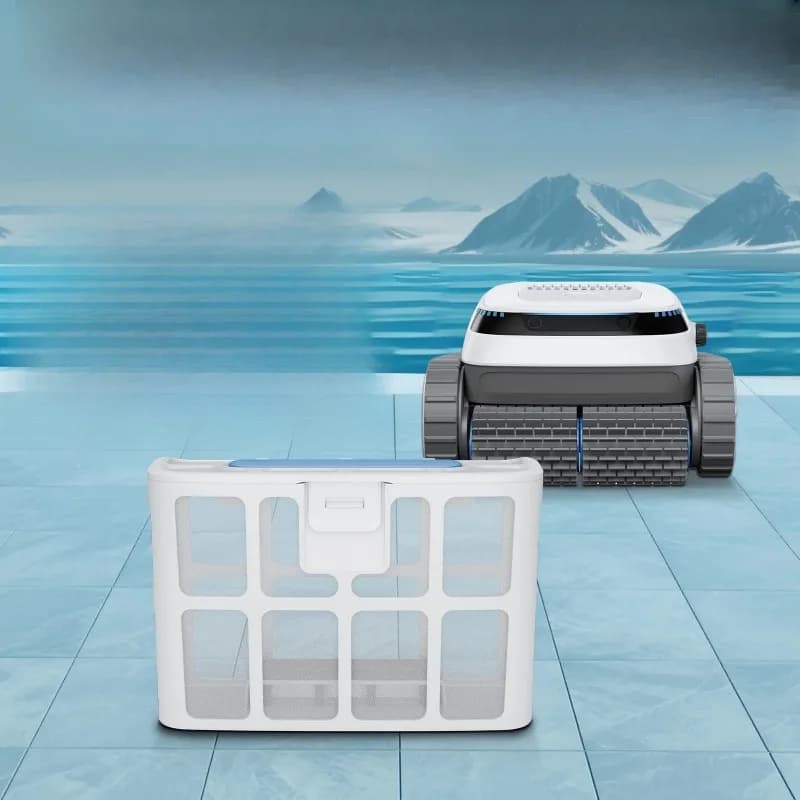 Intelligent Pool Vacuum Cleaner Battery Wireless, Pool Robot Floor and Wall, Waterline, Navigation, 120 Minutes Running Time