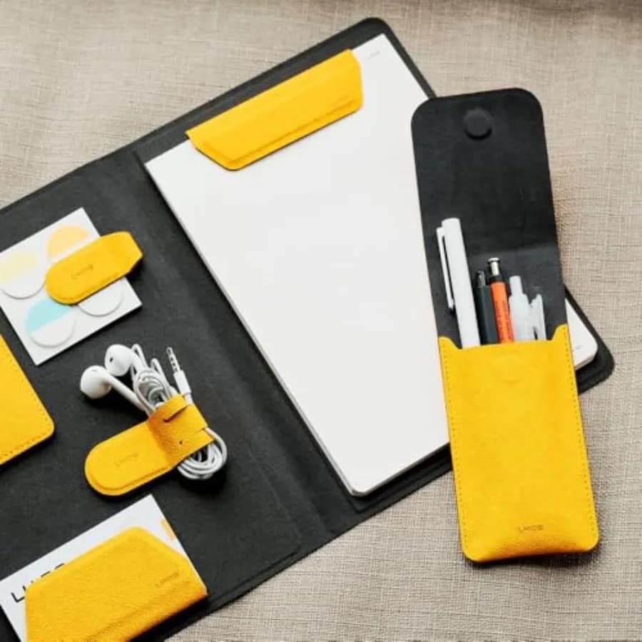 LHiDS Creative A5 Portadocumenti Magnetico + Astuccio Compatibile con Mano Destra e Sinistra, Organizer per Agenda Aziendale e Porta Carte