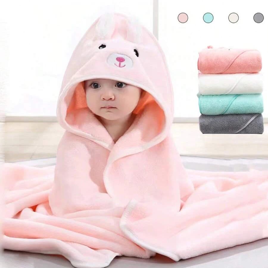 Baby Hooded Bath Towels Cartoon Animal Newborn Soft Towel Blanket Toddler Bathrobe Warm Sleeping Swaddle Wrap for Boys Girls