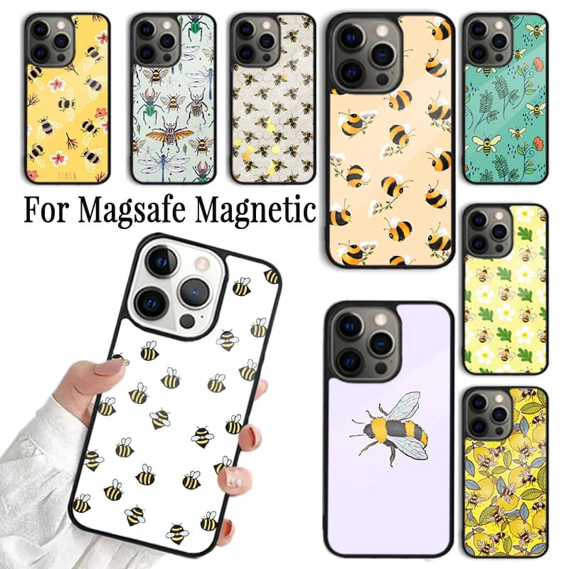 Cover per iPhone Midsummer Bee Garden Honey Guards per iPhone 17 AIR 16 15 14 13 12 11 Pro Max Plus Wireless Magnetico Magsafe