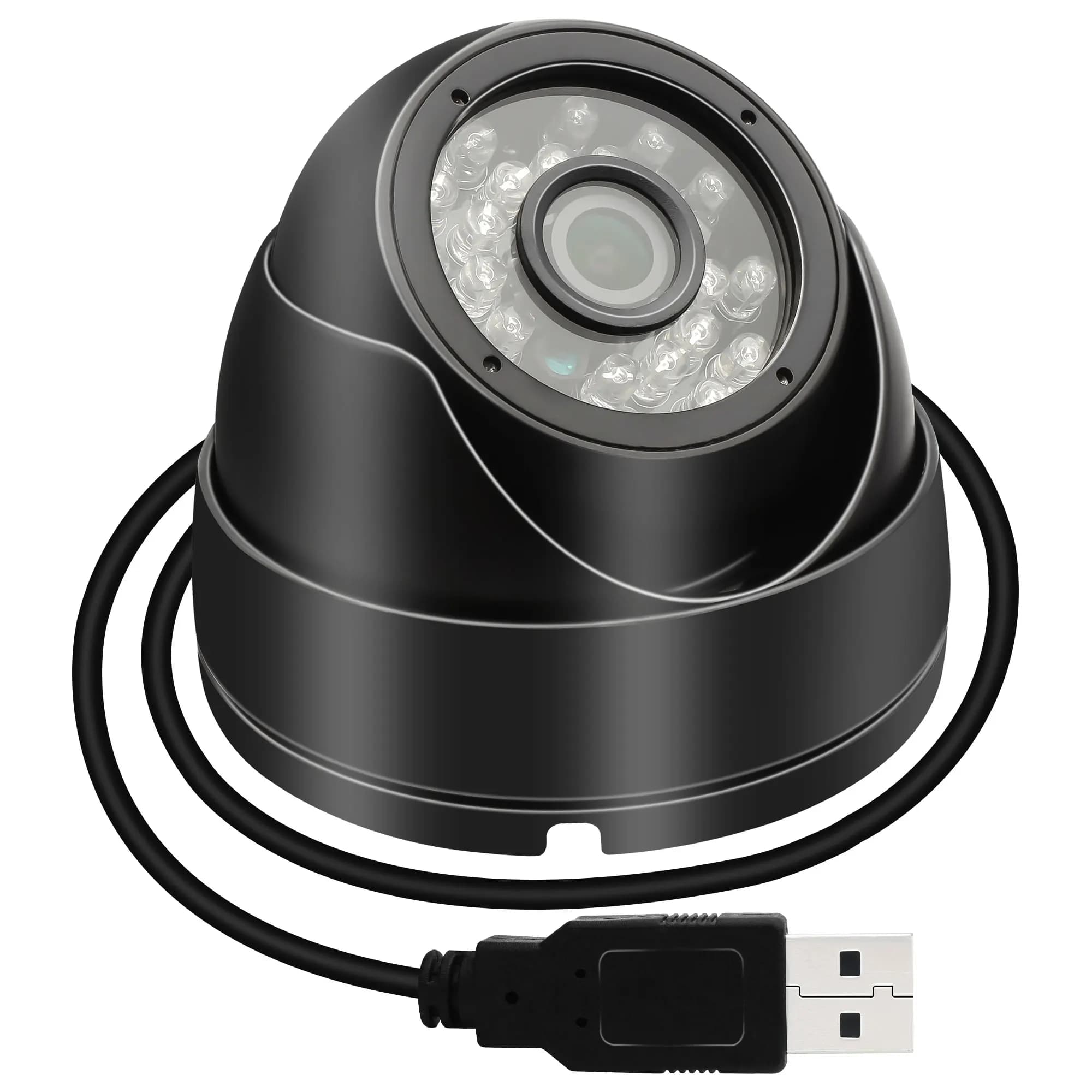 ELP 1080P 30fps USB Camera Night Vision IR Dome Webcam H.264 High Speed Support security protection, Smart Home, Baby Monitor