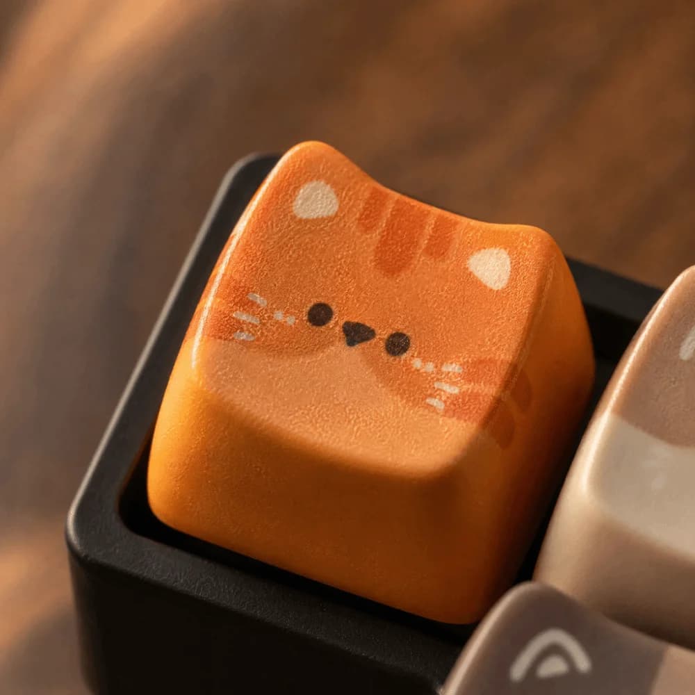 2/3/4/9 Keys Anti-stress Pendant Keyboard Mechanical Cat Fidget Keychain Fingertip Press Finger Button Stress Relief Clicker