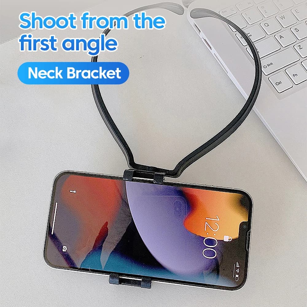 Supporto per collo indossabile a mani libere Supporto per telefono pigro Supporto universale per appendere per iPhone Samsung Go Pro Video Supporto per selfie stick