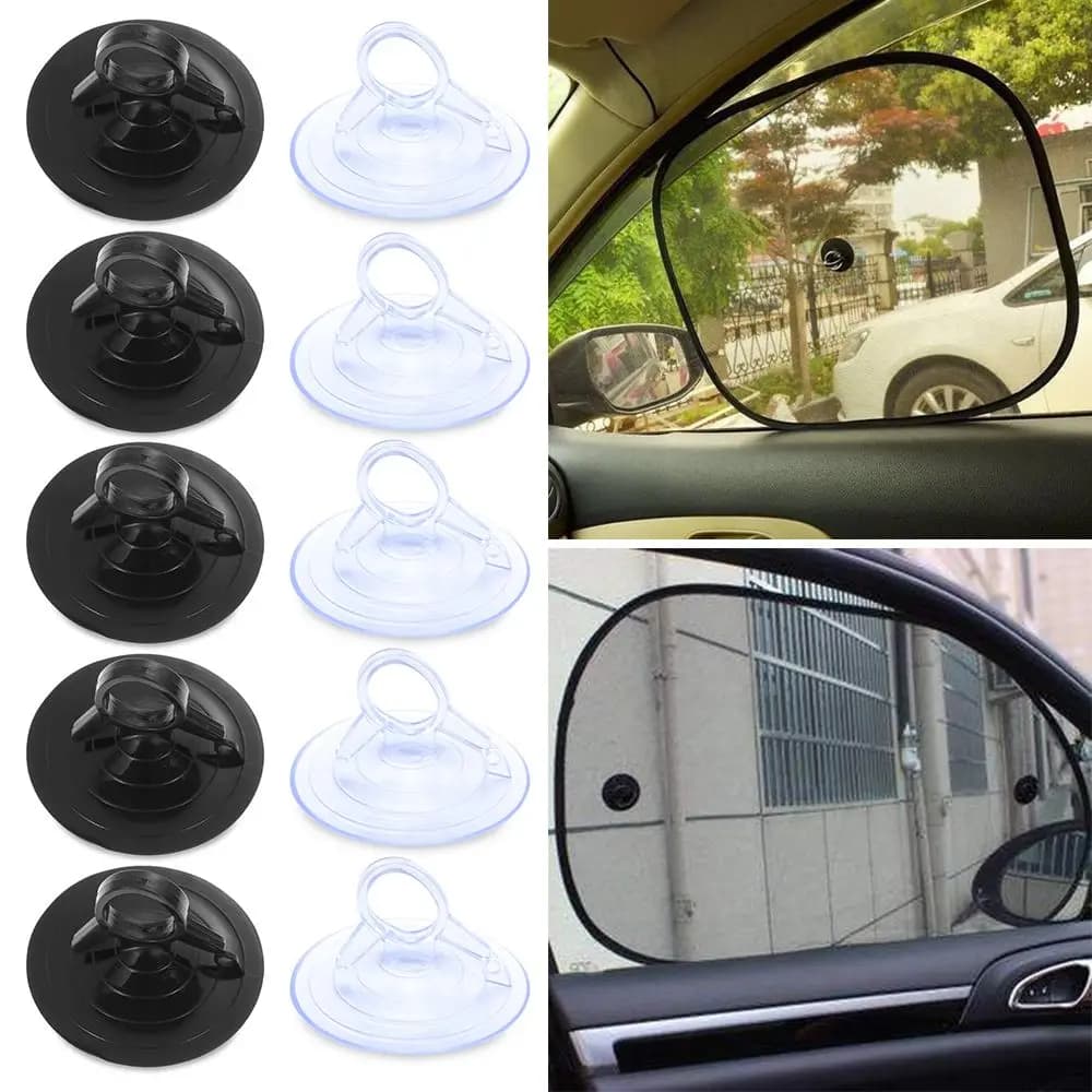 10 Pezzi Gancio a Ventosa in PVC per Cucina, Casa e Auto, Supporto da Parete per Parasole