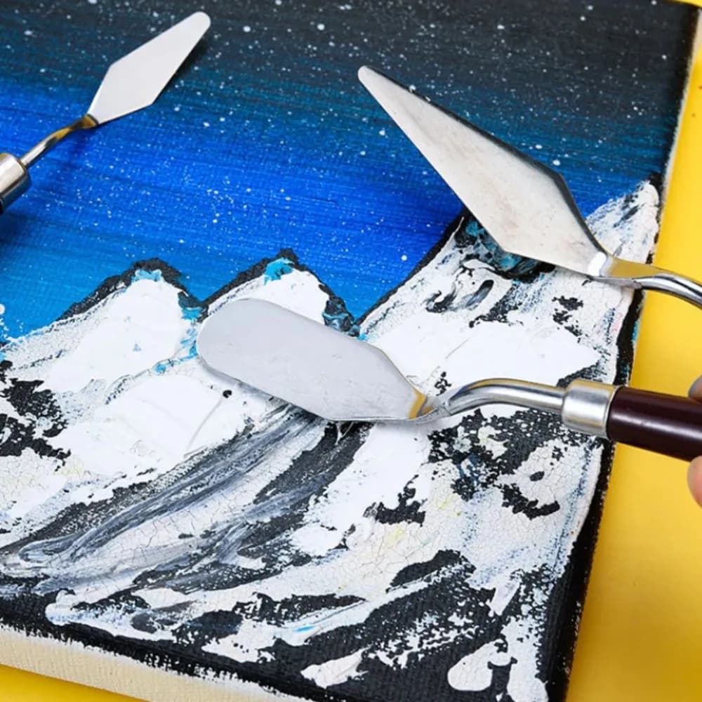 Knife for Cheese and Butter, Oil and Watercolor Painting Spatula, Stainless Steel Blade 304 with Walnut Handle, Kitchen Tools