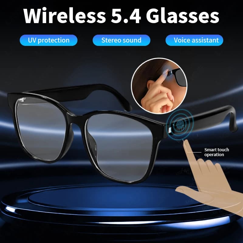 LIGE High Tech Smart Glasses Wireless Music Play Outdoor Sports Sunglasses Bluetooth Headset Call Voice Man Glasses 2025