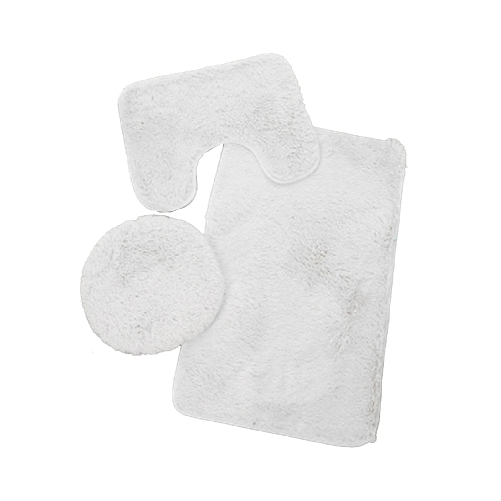 Set di Tappetini da Bagno e Tappetini per WC in Microfibra Eleganti e Assorbenti 24x16 Tappetino da Bagno a Forma di U e a Forma di O