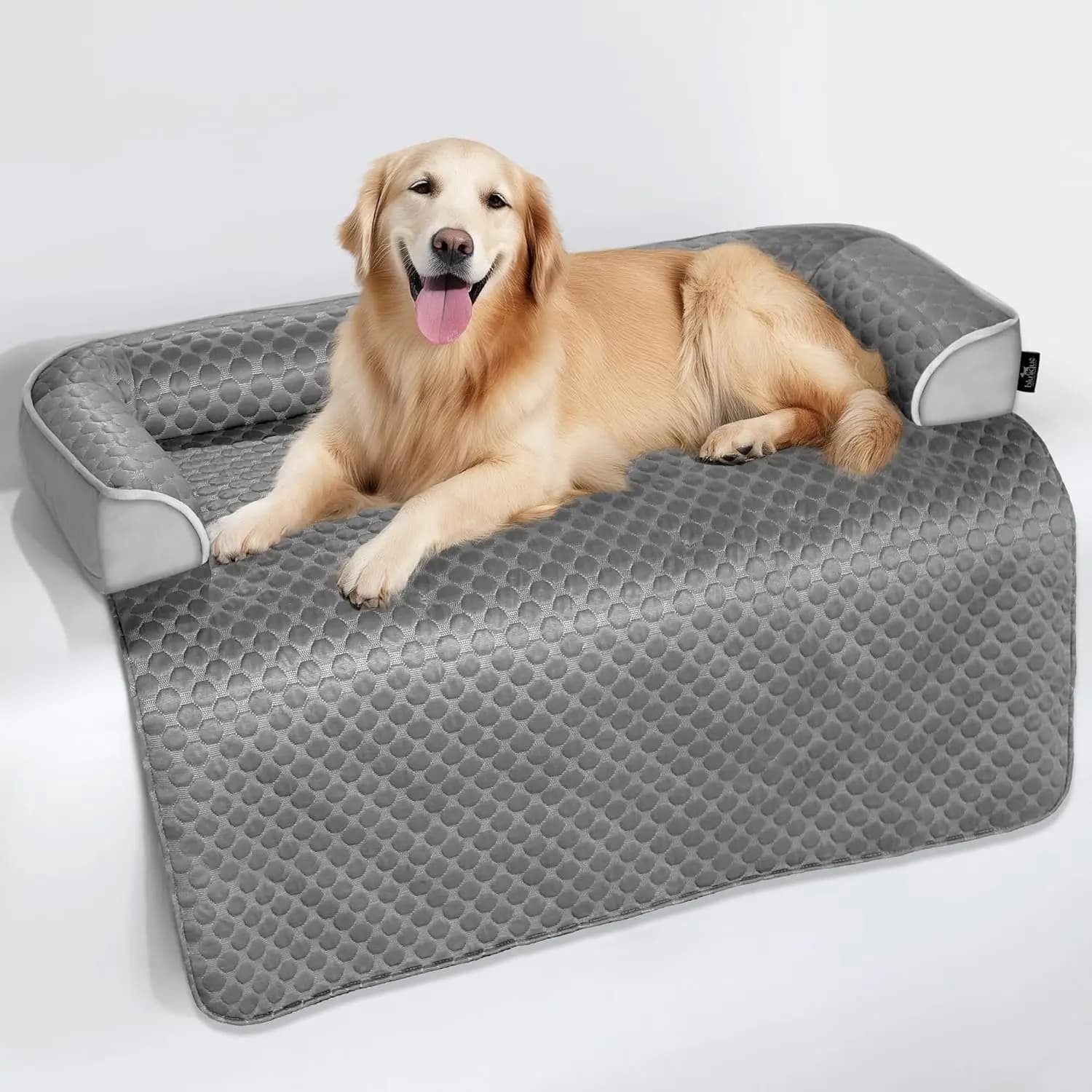 Cuccia Ortopedica Grande Autoraffreddante per Cani con Rivestimento Rimovibile, 45x37 Pollici Grigia per Divano e Pavimento