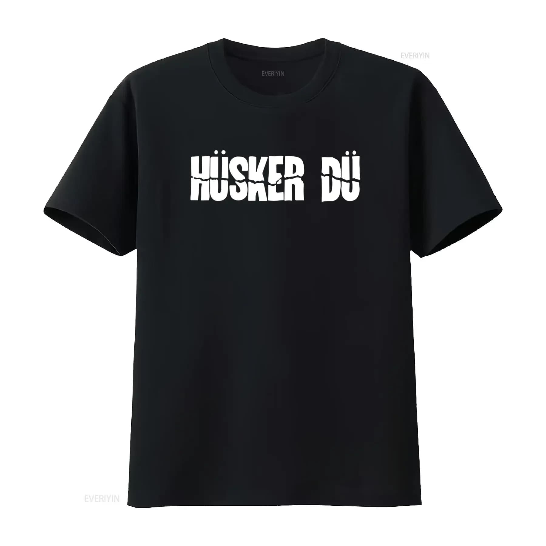 T-shirt con stampa Husker Du Rock Band per uomo, elegante e confortevole, stile vintage, streetwear, moda casual leggermente vintage.