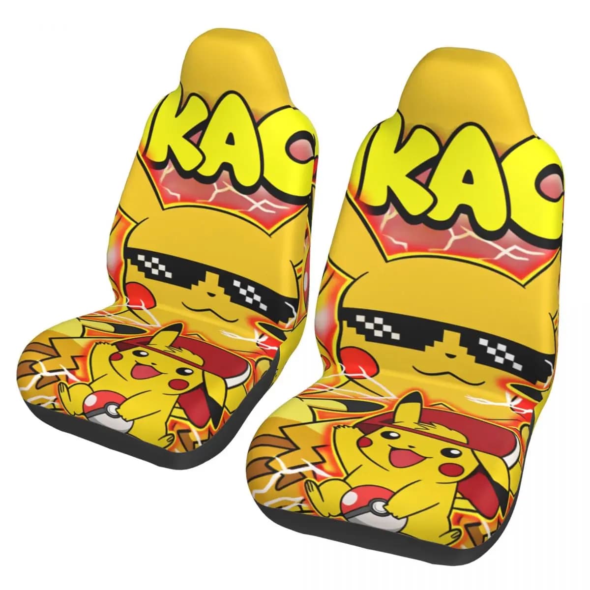 Universal Car Seat Cover Pikachu Rock, Auto Seat Protector Off-Road AUTOYOUTH Poke-Mon Fabric