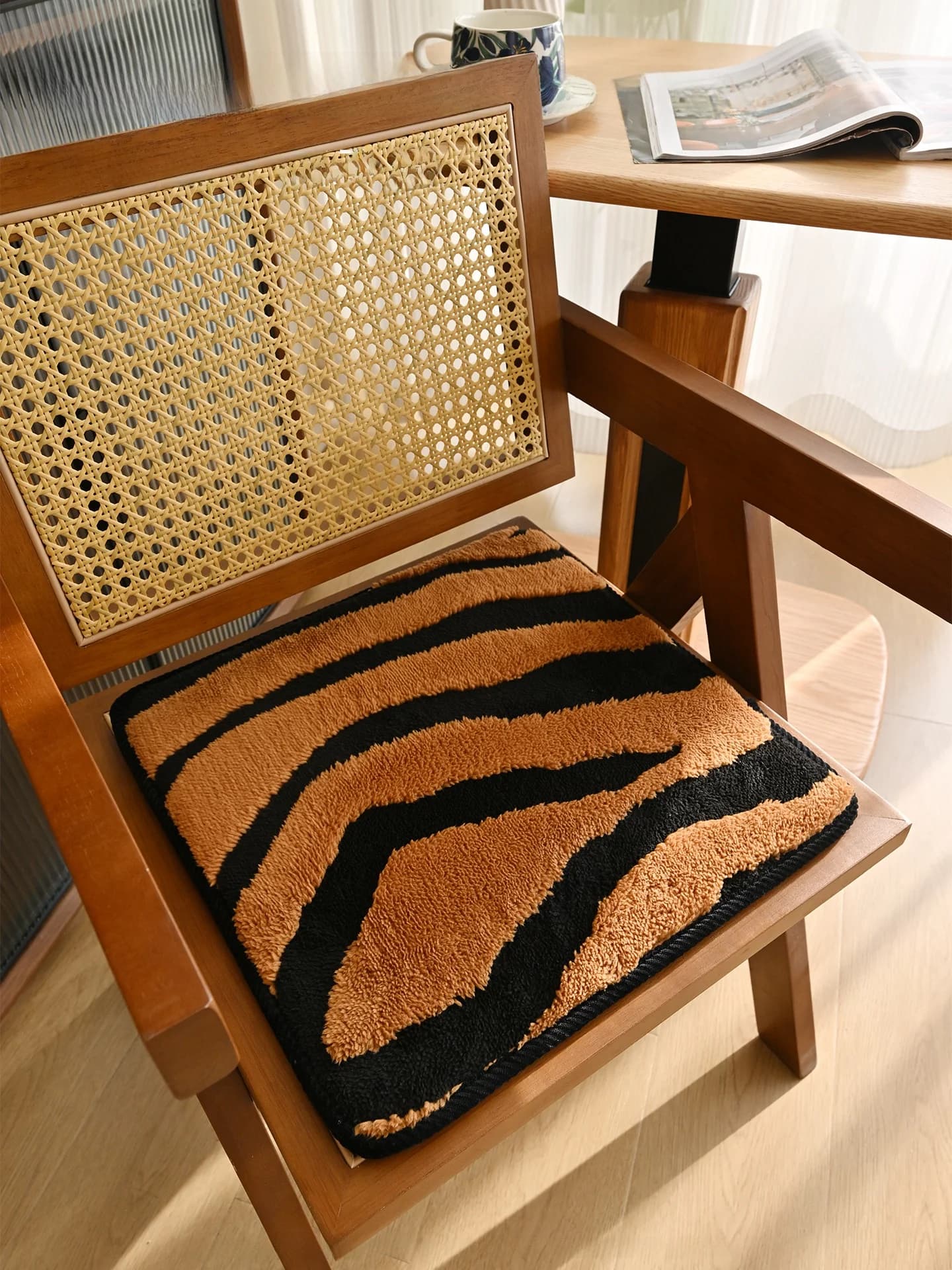 Nuovo Cuscino per Sedia in Stile Cinese, Imbottito in Vimini e Legno Rosso, Cuscino in Velluto Antiscivolo per Sedia da Ufficio, Cuscino Decorativo per Casa
