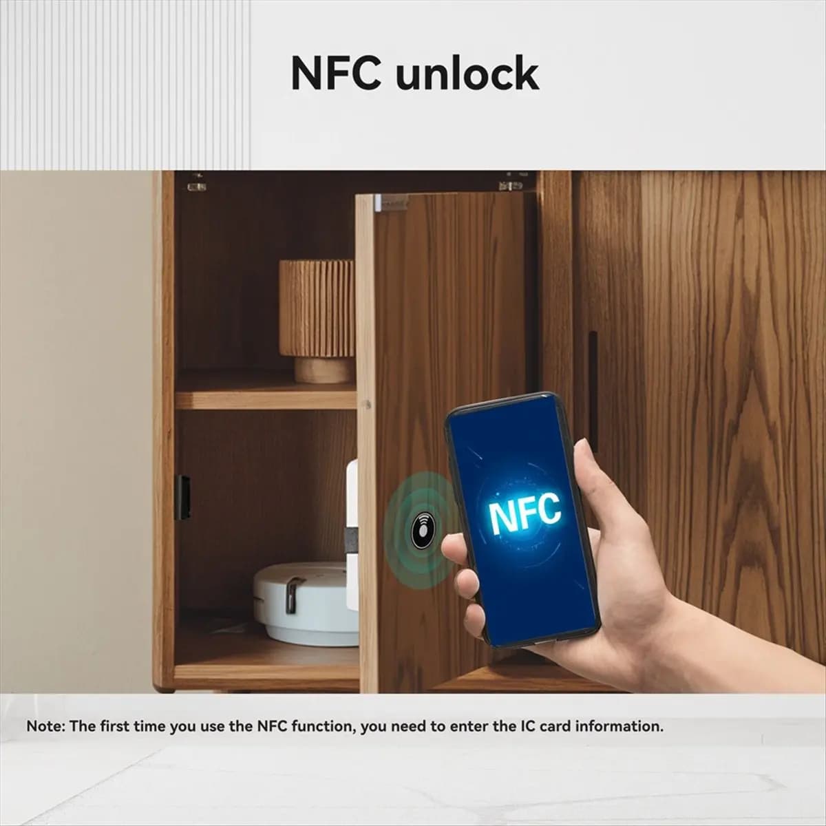 (ABDH) Serratura Intelligente Bluetooth Tuya per Armadietti e Cassetti con Gateway Bluetooth per Serrature di Porte in Legno, Sblocco con Carta IC e Controllo Remoto tramite App